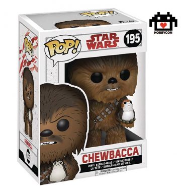 Star Wars-Chewbacca con Porg-Hobby Con-Funko Pop-195
