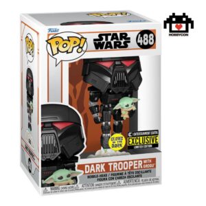 Star Wars-The Mandalorian-Dark-Trooper with Grogu-488-Hobby Con