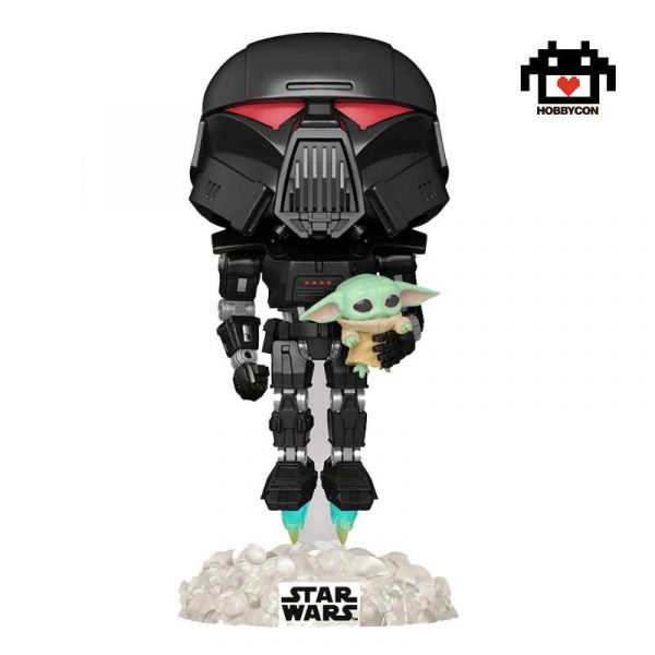 Star Wars-The Mandalorian-Dark-Trooper-with-Grogu-488-Hobby Con
