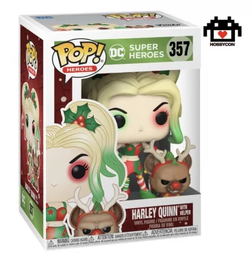 DC Holiday-Harley Quinn con Helper-Hobby Con-Funko Pop-357