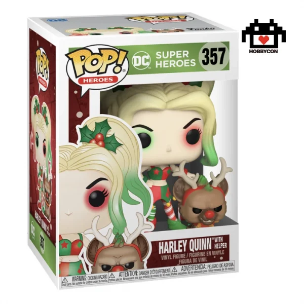 DC Holiday-Harley Quinn con Helper-Hobby Con-Funko Pop-357