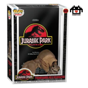 Jurassic Park-03-Tyrannosaurus Rex-Velociraptor-Hobby Con-Funko Pop