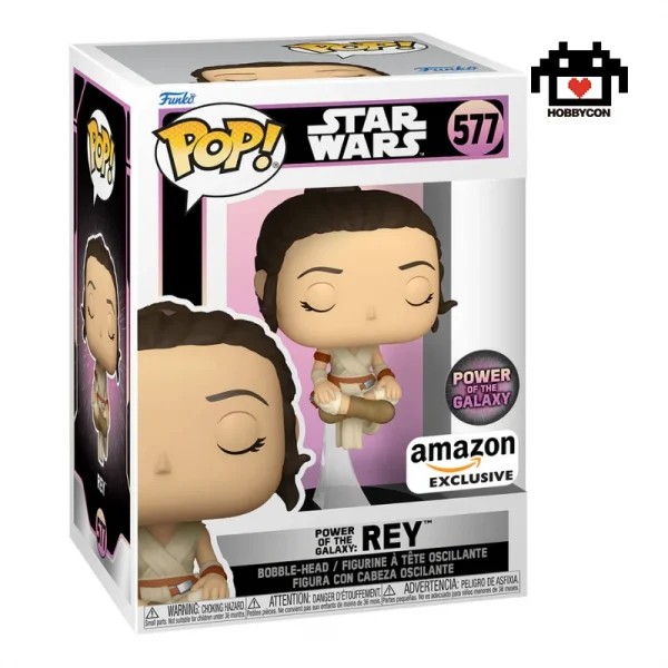 Star Wars-Power of the Galaxy-Rey-577-Hobby Con-Funko Pop-Amazon Exclusive