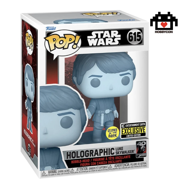 Star Wars-Luke Skywalker Holographic-615-Hobby Con-Funko Pop
