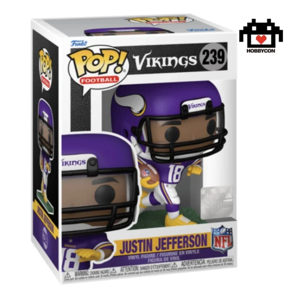 NFL-Vikings-Justin Jefferson-239-Hobby Con-Funko Pop