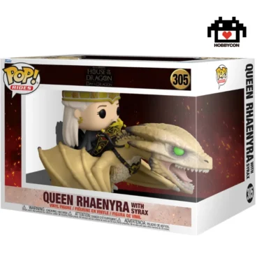 Game of Thrones-House of the Dragon-Queen Rhaenyra con Syrax-Hobby Con-Funko Pop