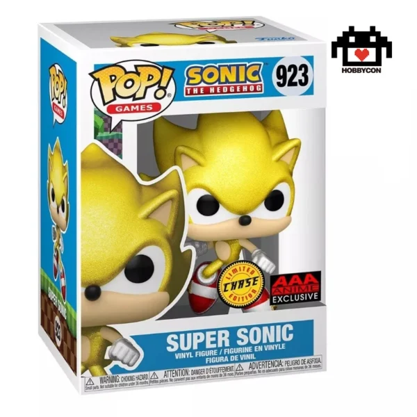 Sonic-Super Sonic-923-Chase-Hobby Con-Funko Pop-AAA Anime Exclusive