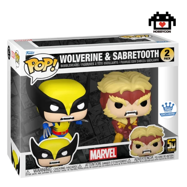 Wolverine-Sabretooth-Hobby Con-Funko Pop