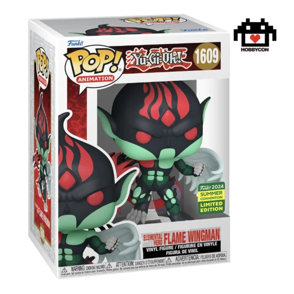 Yu-Gi-Oh-Elemental Hero Flame Wingman-1609-Hobby Con-Funko Pop-Summer Convention 2024