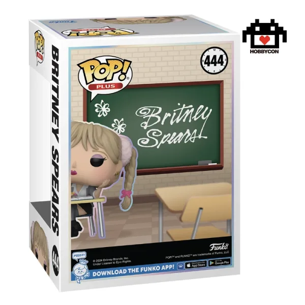Funko Britney Spears – POP! & Tee Box – Baby One More Time – Figurine Vinyle 9,5 Cm + T-Shirt Noir Taille L – Édition Exclusive