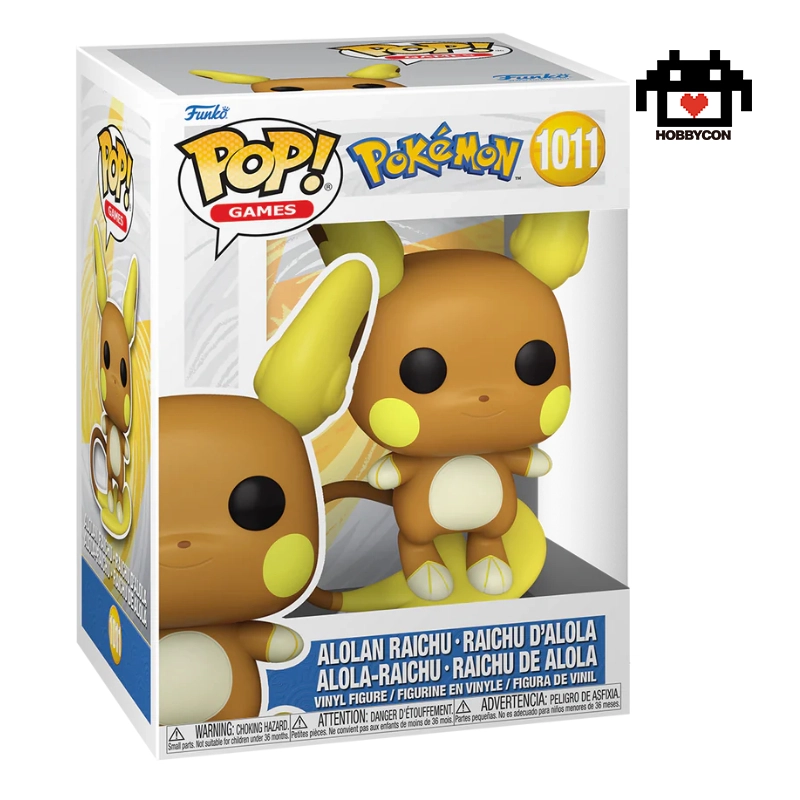 Pokemon-Alolan-Raichu-1011-Caja-Hobby-Con-Funko-Pop Pokemon-Alolan Raichu-1011-Hobby Con-Funko Pop