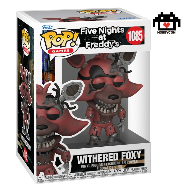 Five-Nights-At-Freddys-Withered-Foxy-1085-Caja-Hobby-Con-Funko-Pop Five Nights At Freddys-Withered Foxy-1085-Hobby Con-Funko Pop