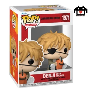 Chainsaw Man-Denji-Pochita-1971-Hobby Con-Funko Pop