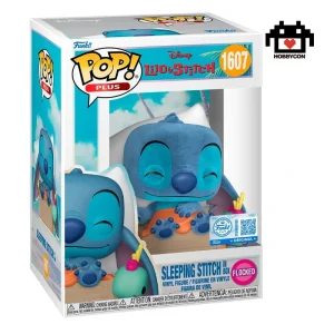 Lilo y Stitch-Stitch-1607-Hobby Con-Funko Pop-Flocked-Especial Edition