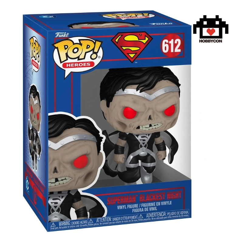 Superman-612-Caja-Hobby-Con-Funko-Pop Superman Blackest Night-612-Hobby Con-Funko Pop